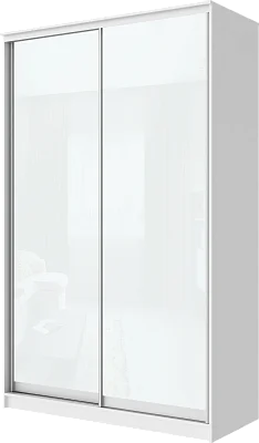 картинка 2-х дверный шкаф-купе с цветной пленкой Белый №10 2300 1362 620 от магазина КУПИ КУПЕ